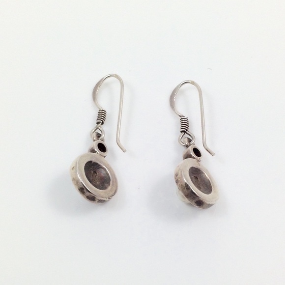 Vintage Sterling Silver Pearl Earrings - Picture 2 of 2